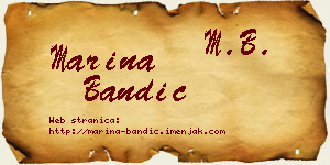 Marina Bandić vizit kartica